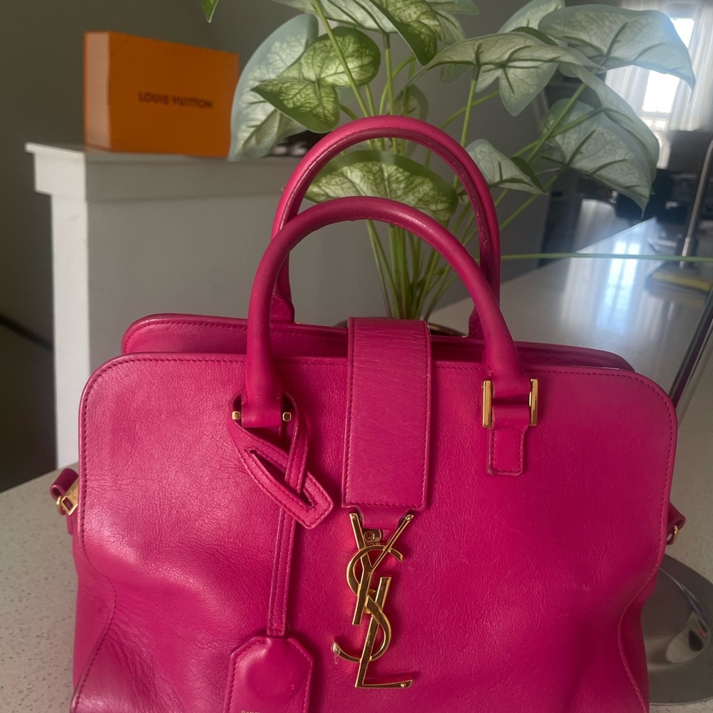 Saint Laurent Pink Leather Satchel - Picture 2 of 4